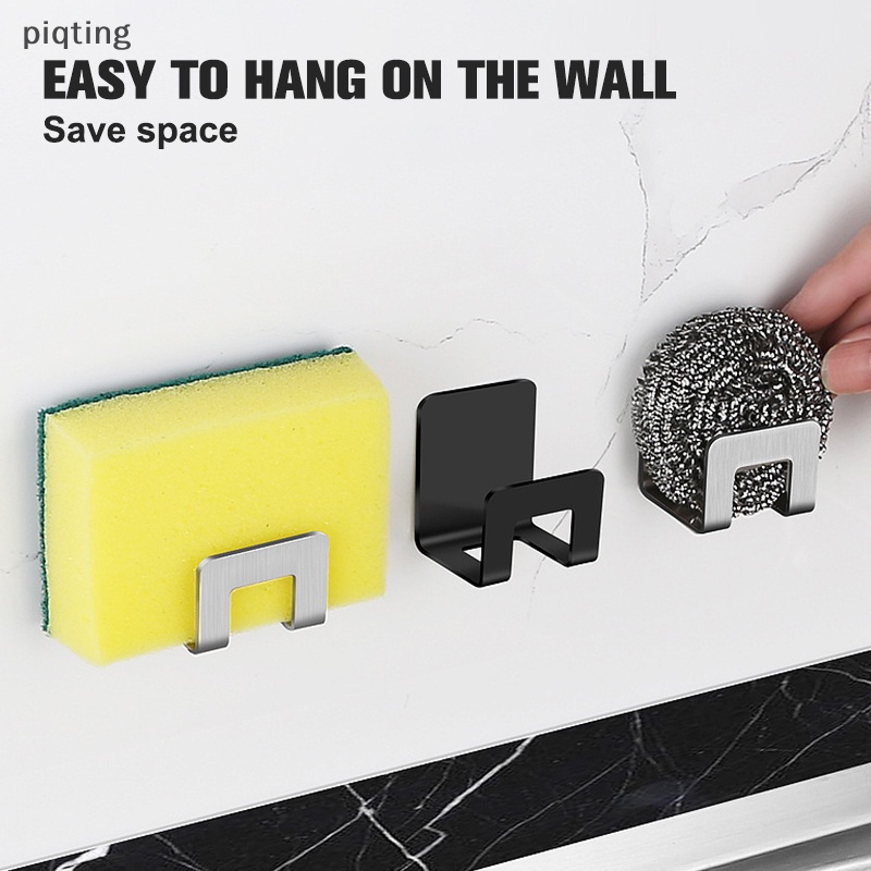 Set 1 / 2 Giá Treo Mút Rửa Chén Bằng Thép Không Gỉ Tự Dính Tiện Dụng Cho Nhà Bếp