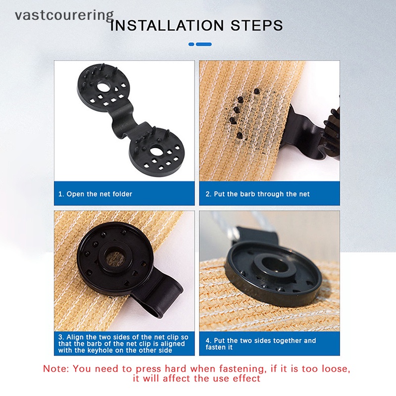 Bộ 10 Kẹp Cố Định Tấm Lưới Che Nắng Cho Nhà Kính / Ngoài Trời DIY