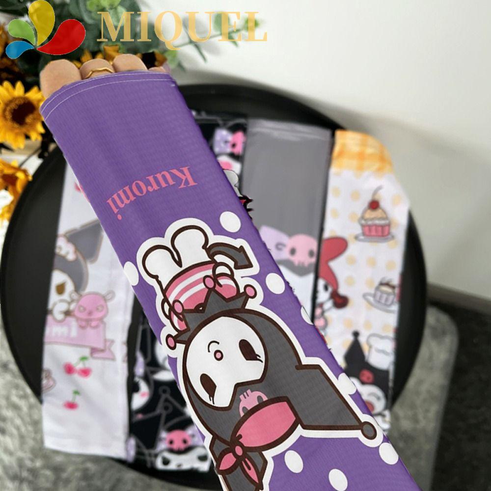 Găng Cánh Tay Chống Nắng Tia UV Bằng Lụa Lạnh Thoáng Khí In Họa Tiết Hoạt Hình Thỏ Dễ Thương Cho Bé Gái