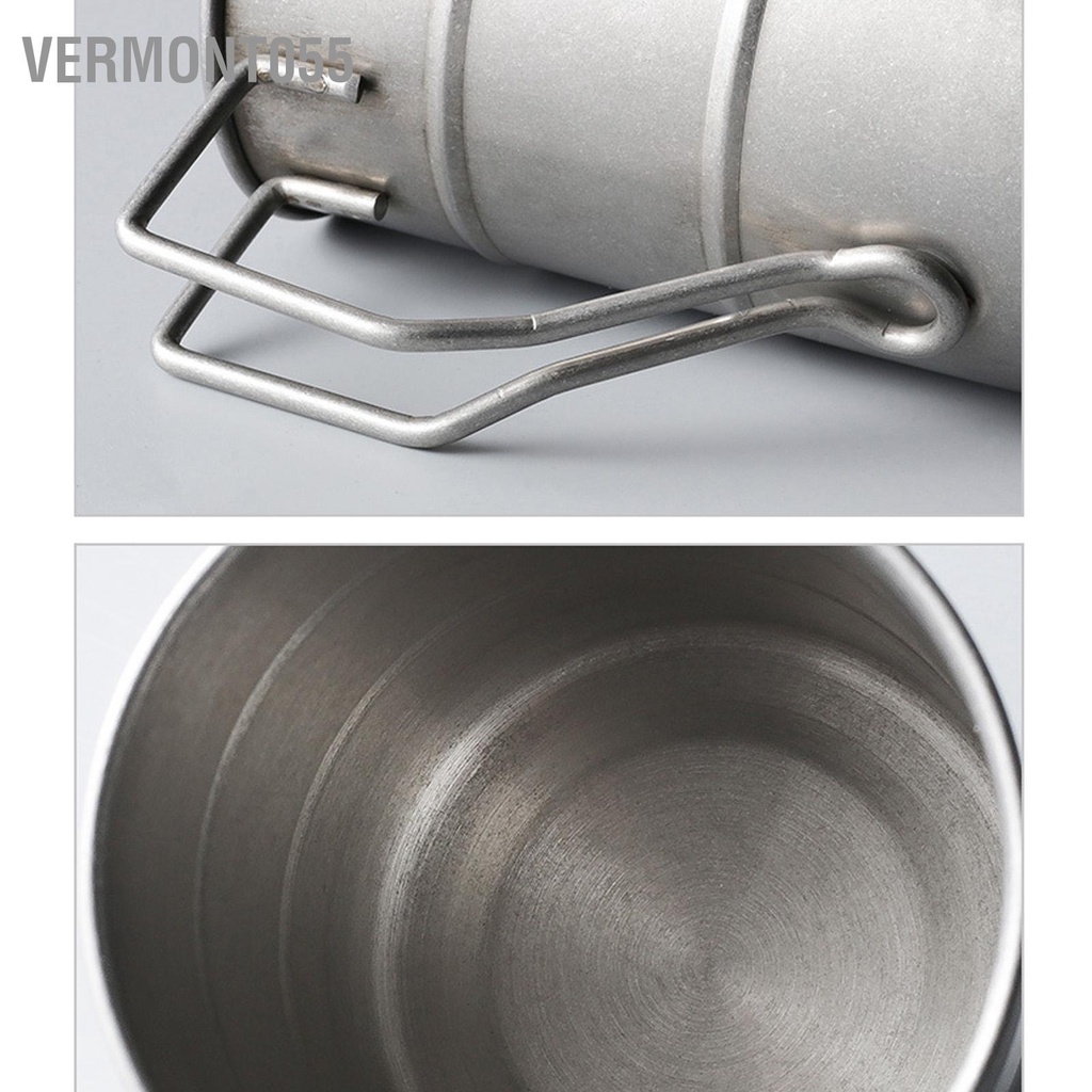 Vermont055 Cốc bia 304 Thép không gỉ Phong cách Retro Hình dạng tre tròn cắm trại cho trong nhà ngoài trời