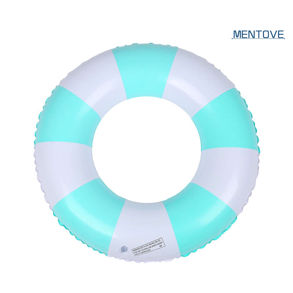 Phao Bơi Bơm Hơi Tròn Họa Tiết Kẻ Sọc Nhiều Màu Bằng PVC Dày Dặn Chống Lăn Cho Bé
