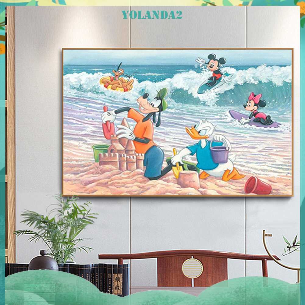 Tranh Đính Đá Kim Cương Toàn Bộ 5D DIY Hình Vẽ Mickey