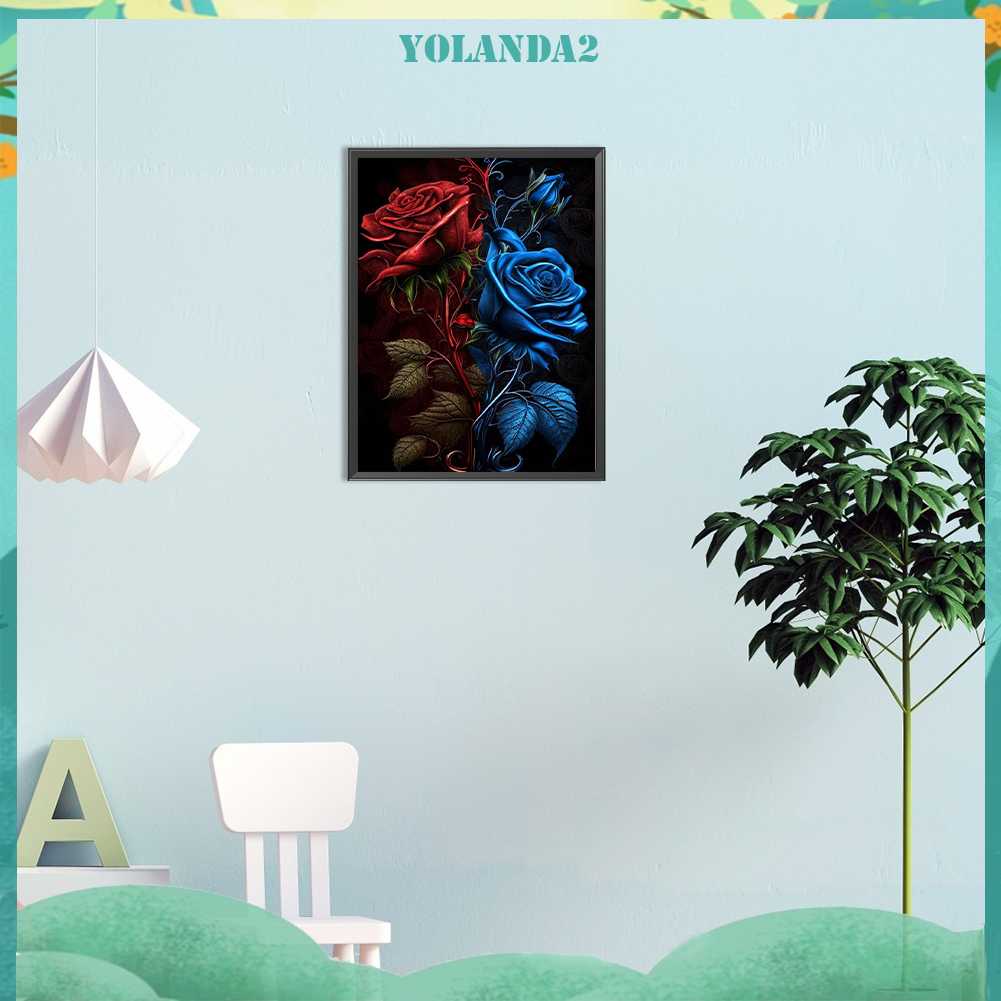 Tranh Đính Đá Kim Cương Toàn Bộ 5D DIY Hình Vẽ Hoa Hồng