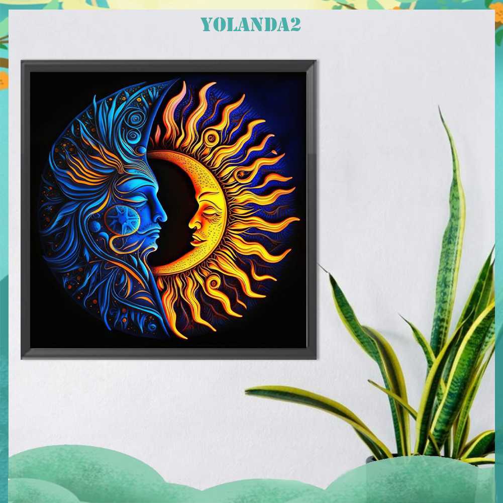 Tranh Đính Đá Kim Cương Toàn Bộ 5D DIY Hình Vẽ Trăng Sao