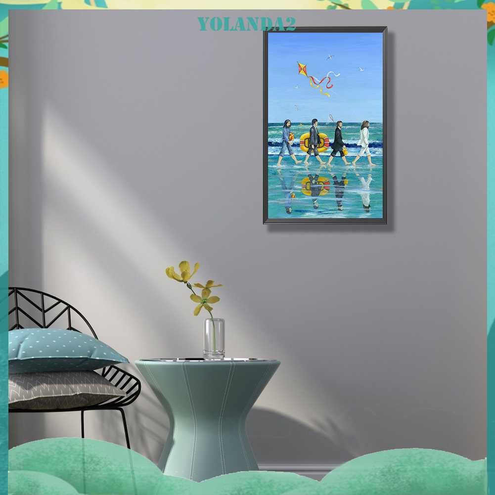 Tranh Đính Đá Kim Cương Toàn Bộ 5D DIY Hình Vẽ Con Đường Abbey