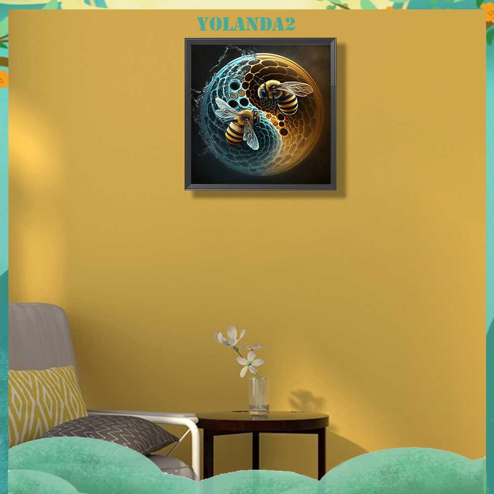 Tranh Đính Đá Kim Cương Toàn Bộ 5D DIY Hình Vẽ Con Ong