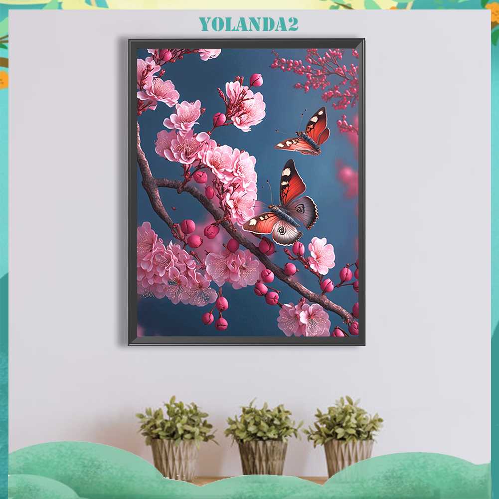 Tranh Đính Đá Kim Cương Toàn Bộ 5D DIY Hình Vẽ Hoa Trang Trí Nhà Cửa