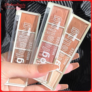 Bảng phấn mắt minshzee, phấn mắt nội địa trung makeup tông cam hồng nâu c33 ms 848