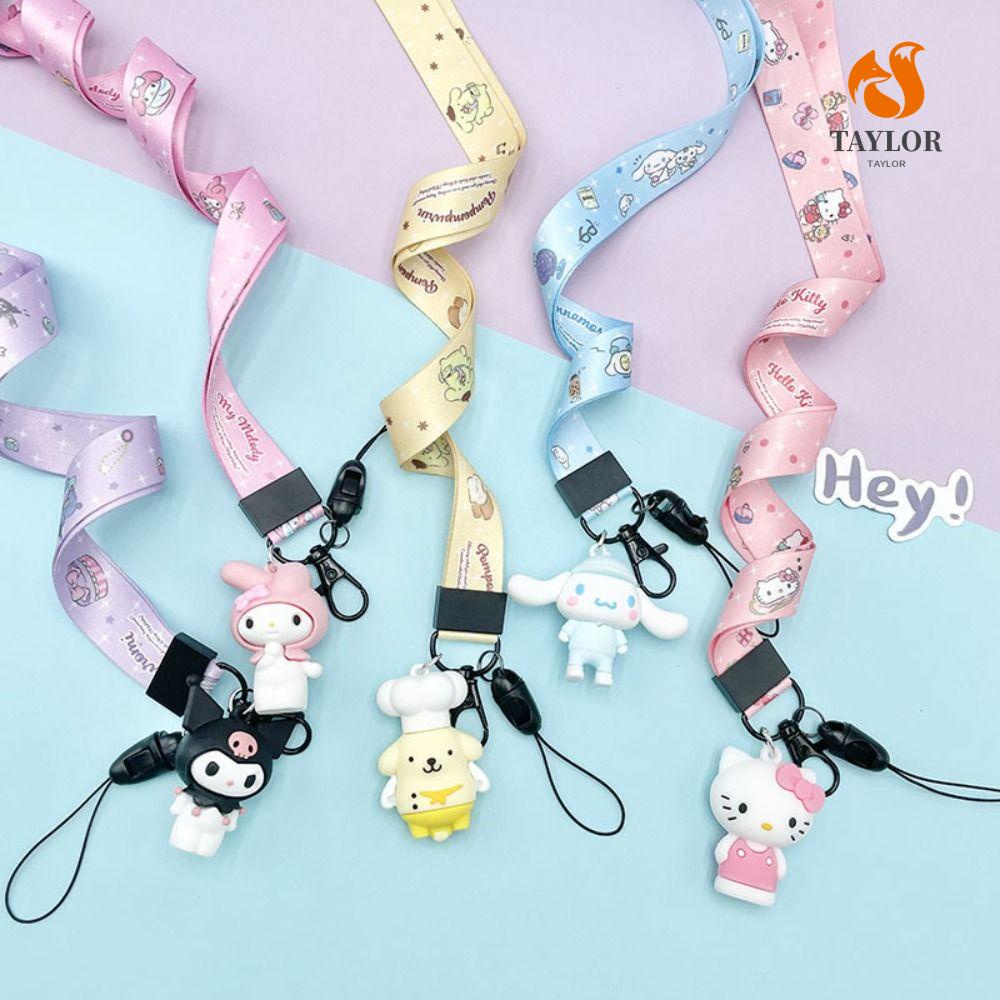 Dây Đeo Cổ Gắn Điện Thoại Kiêm Móc Khóa Hình Cinnamoroll TAYLOR1 Dễ Thương