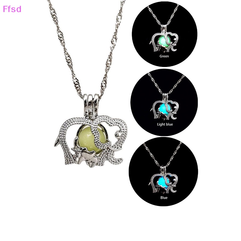 {Ffsd} Vòng cổ Dạ Quang Mặt Dây Hình Voi Khoét Rỗng Phát Sáng Dễ Thương Làm Quà Halloween Cho Nam Và Nữ