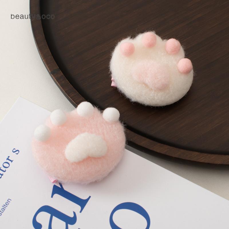 Beautycoco🍊Kẹp Tóc Hình Chân Mèo Màu Hồng Dễ Thương Cho Nữ
