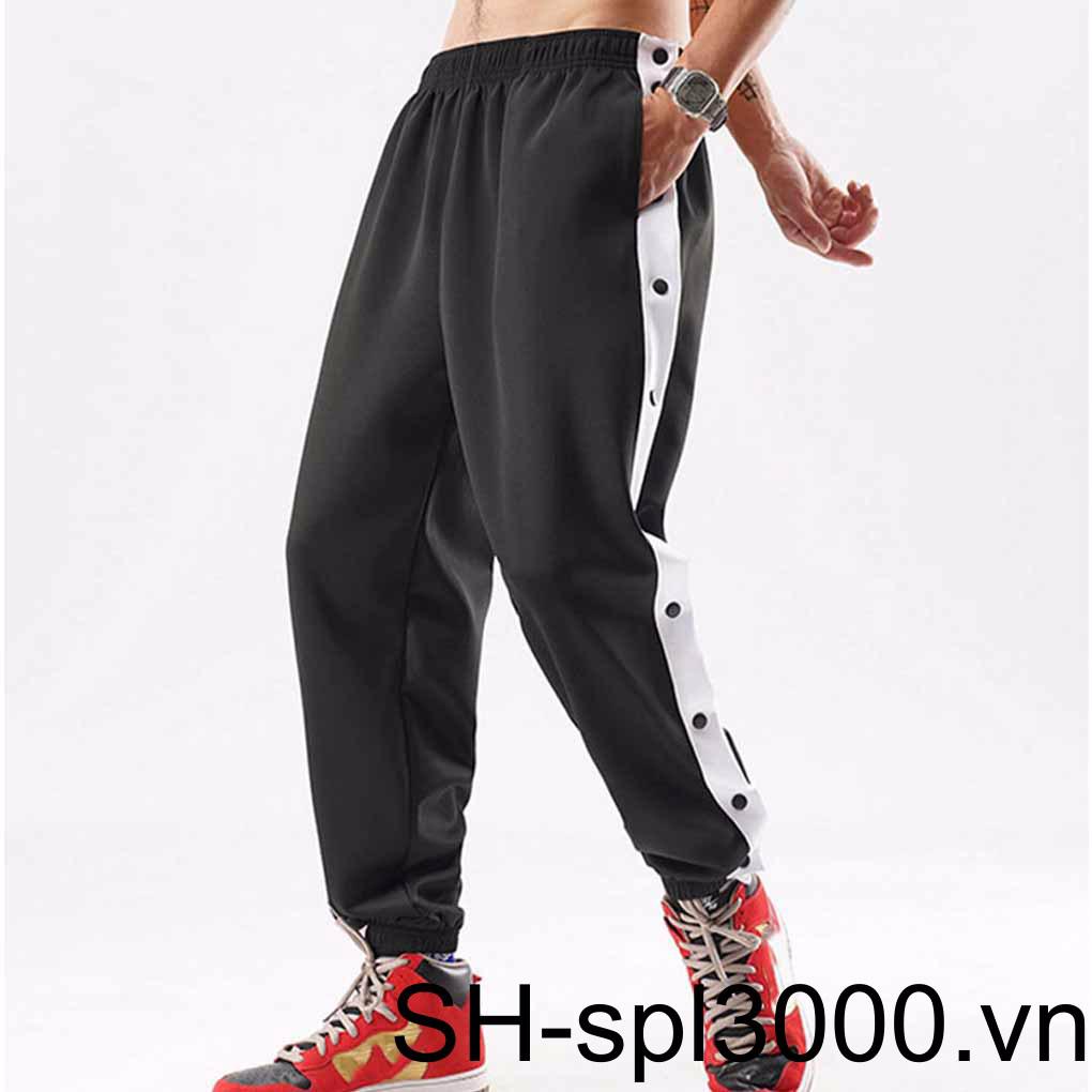 Quần Dài Thể Thao Bóng Rổ Dáng Rộng Cài Nút Toàn Diện Thời Trang Mùa Hè Cho Nam