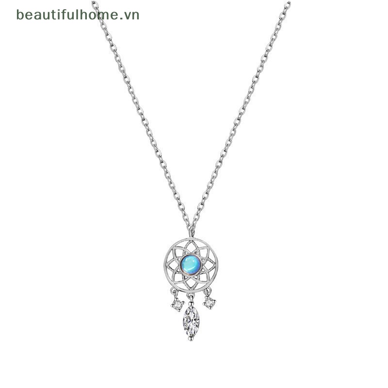 Vòng cổ Mặt Dreamcatcher Phối Dây Tua Rua Đính Đá Mặt Trăng Thời Trang Cho Nữ