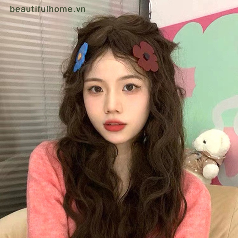 Kẹp Tóc Mái Bên Họa Tiết Hoa Ngọt Ngào Cho Nữ [Beautyhome]