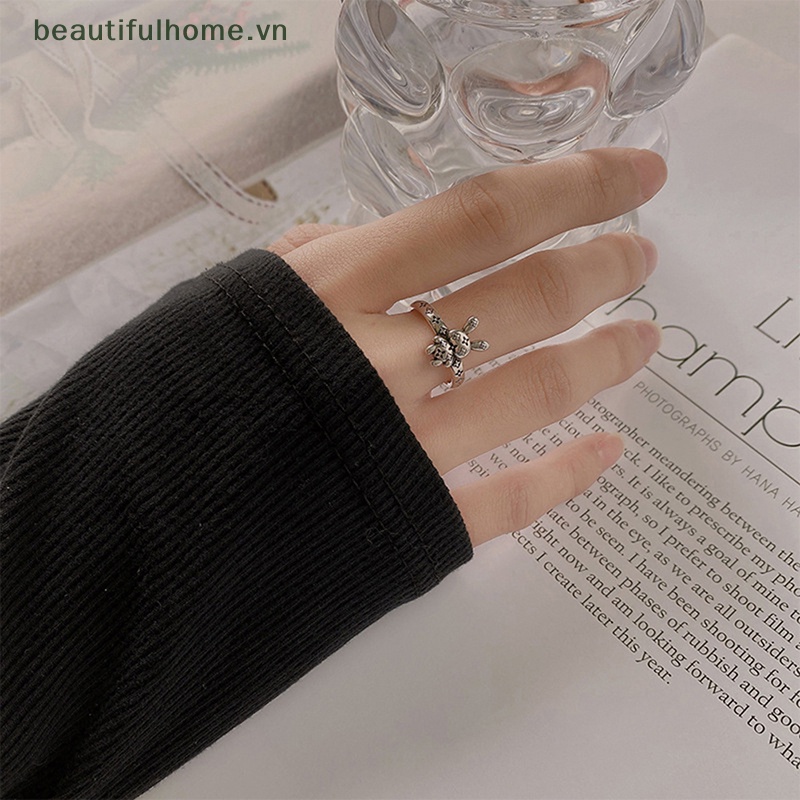 [beautifulhome] Nhẫn Hình Thỏ Dễ Thương Phong Cách Vintage Thanh Lịch Cho Nam Và Nữ Làm Quà Tặng Đám Cưới [beauty]