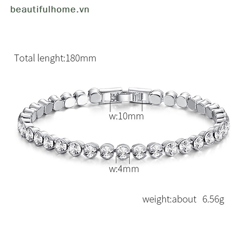 [beautifulhome] Vòng Tay Chuỗi Hạt Đá Zircon Nhỏ Thời Trang Làm Quà Tặng Tiệc Cưới / Bạn Bè [beauty]