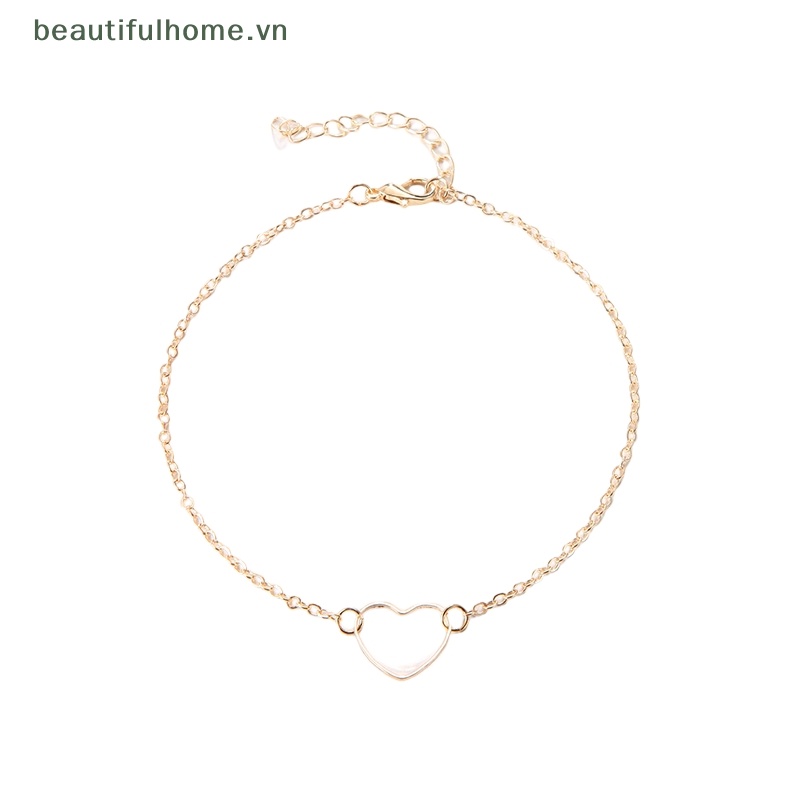 Vòng Tay Trang Sức Hình Trái Tim Đơn Giản Thời Trang Âu Mỹ DIY Dành Cho Bạn Nữ [beauty]