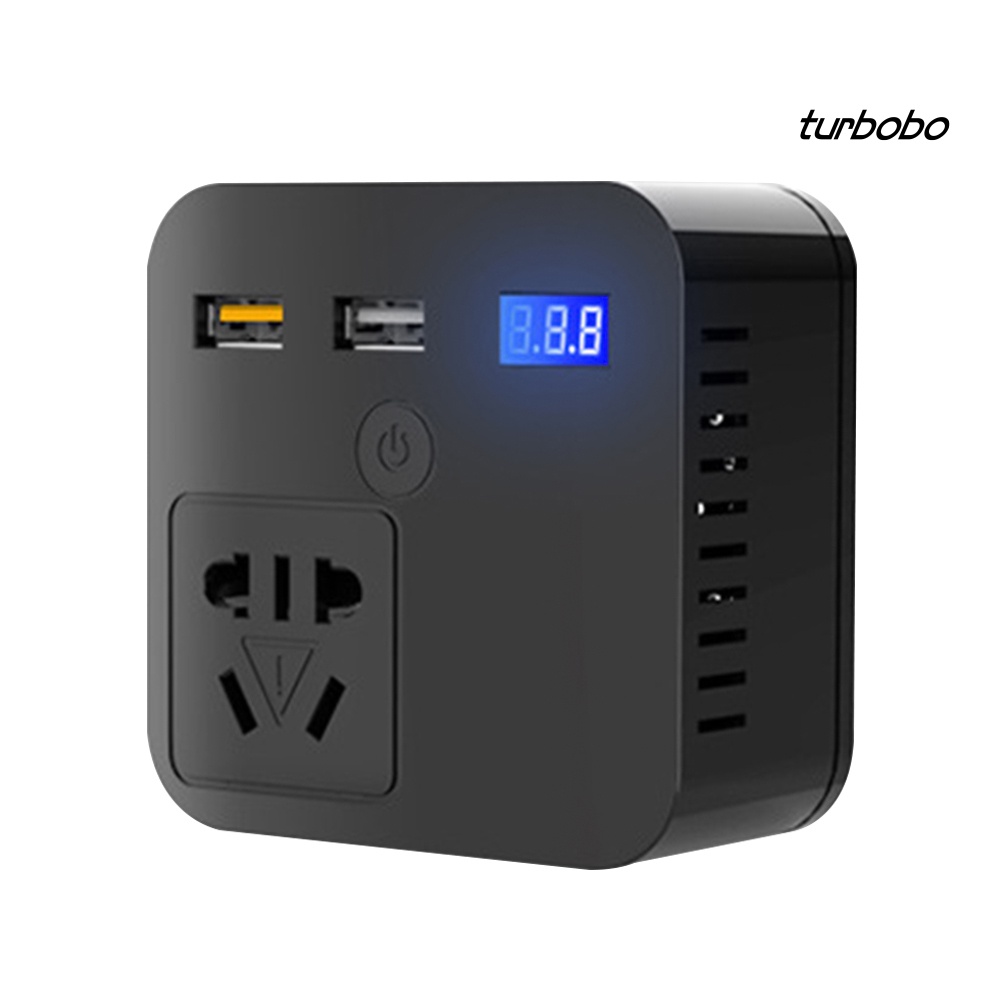 Bộ Chuyển Đổi Nguồn Điện 150W Kỹ Thuật Số USB QC3.0 DC12V Sang AC220V Cho Xe Hơi