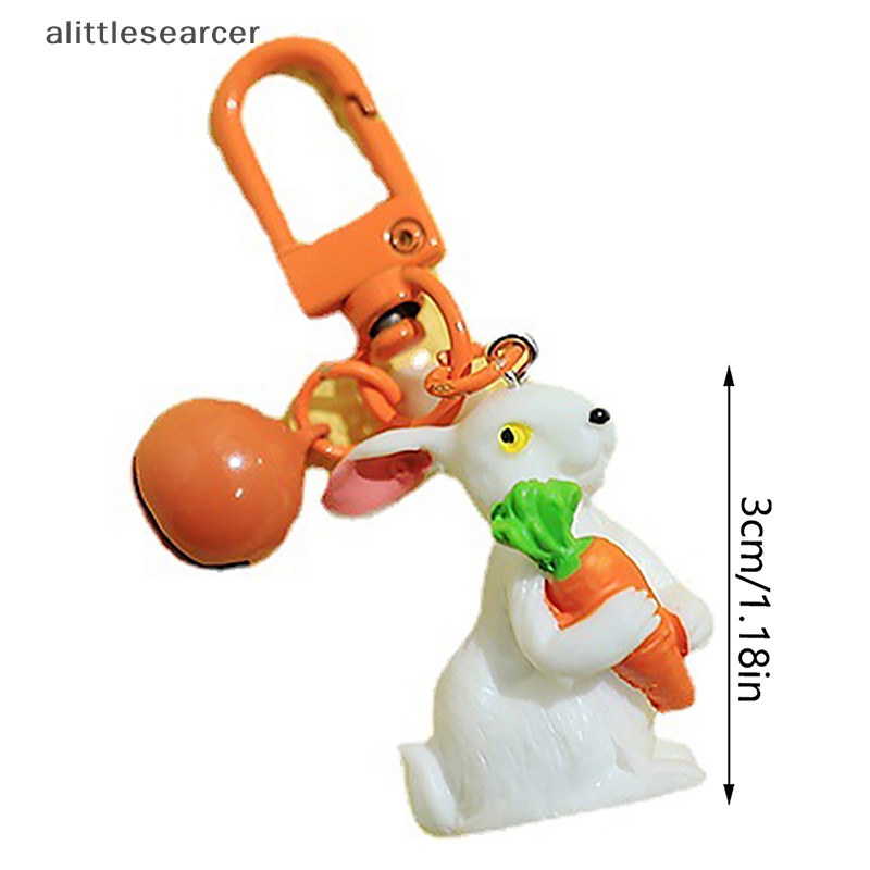 Móc Khóa Resin Mặt Hình Thỏ Và Cà Rốt Tráng Men Dễ Thương Bằng Hợp Kim Cho Cặp Đôi