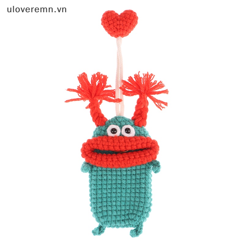 Móc Khóa Thiết Kế Miệng Xúc Xích Đan Len Độc Đáo Dễ Thương Kèm Túi Đựng