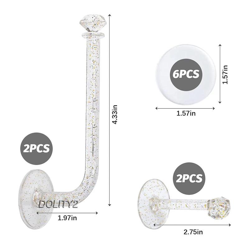 Giá Treo Kẹp Tóc Gắn Tường Trong Suốt Tiện Dụng Cho Nhà Bếp / Phòng Tắm / Văn Phòng