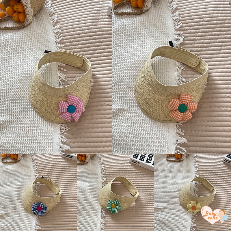 Khung Thành Cho Bé Chất Lượng Cao❤Nón Cối Rộng Vành Hở Chóp Chống Tia UV Thiết Kế Đơn Giản Thời Trang Đi Biển Mùa Hè Xinh Xắn