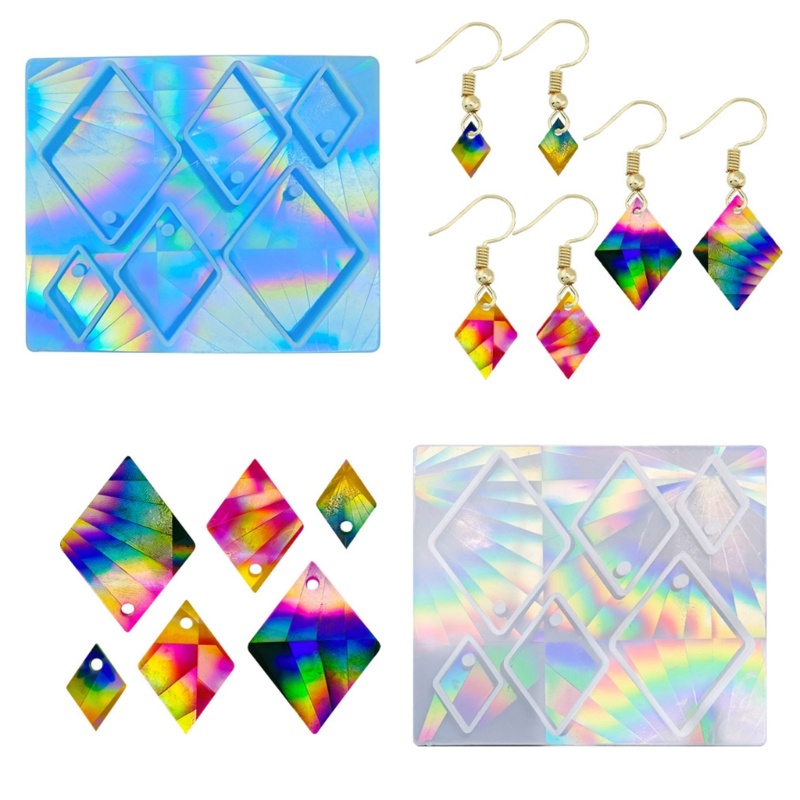 Khuôn Silicone Làm Mặt Trang Sức Hình Oval DIY