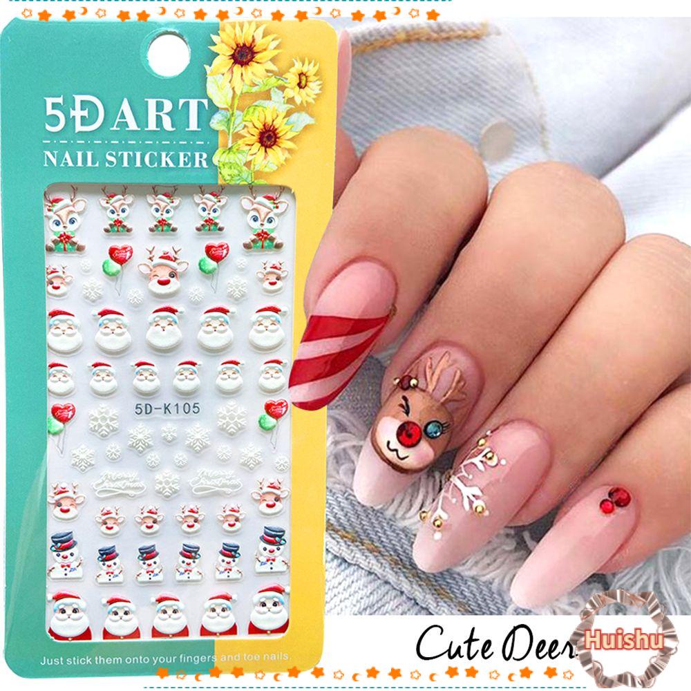 Miếng Dán Trang Trí Móng Tay Chủ Đề Giáng Sinh