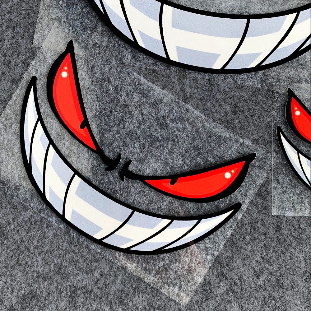 Miếng Dán Phản Quang Chống Thấm Nước Họa Tiết Đôi Mắt Quỷ Độc Đáo Trang Trí Xe Hơi / Xe Máy