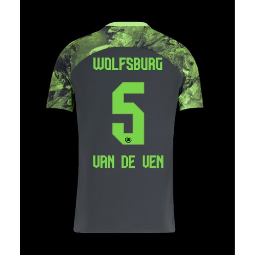 Bhs 2023-2024 vfl wolfsburg away jersey lacroix vandeven arnold svanberg wind football tshirts plus size bsh