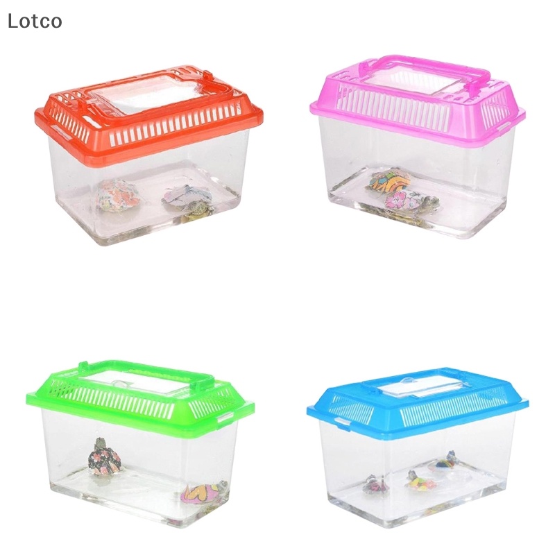 Lotco xách tay nhựa cầm tay bể cá trong suốt cutout thiết kế cho rùa petfish VN