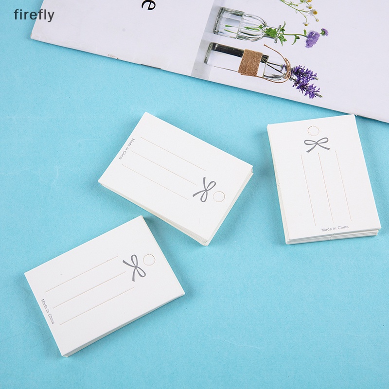 Set 50 Thẻ Giấy Màu Trắng Làm Kẹp Tóc Trang Sức Thủ Công DIY