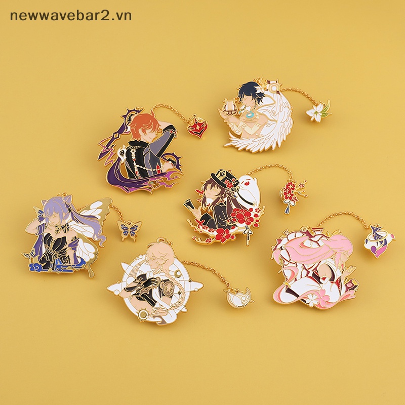 [Mới] Huy Hiệu Cài Áo Kim Loại Hình Nhân Vật Hoạt Hình Game Genshin Làm Quà Tặng Trang Sức / Ba Lô / Túi Xách