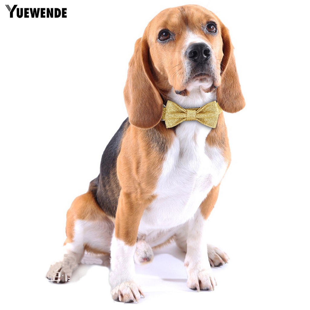 Yq.e Vòng Cổ Nylon Tự Thắt Nơ Đính Kim Sa Điều Chỉnh Được Thông Dụng Cho Cún Cưng Dịp Giáng Sinh