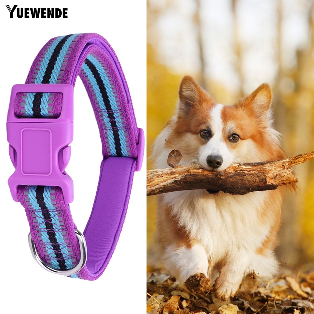 Vòng Cổ Tròn Bằng Polyester Phản Quang Điều Chỉnh Được Dành Cho Thú Cưng YQ.E