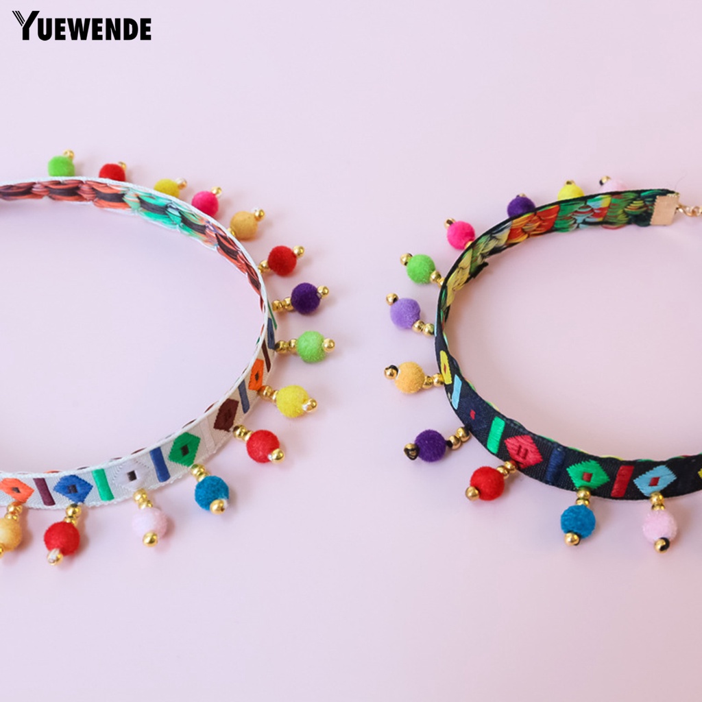 Vòng Cổ Gắn Quả Bông Tua Rua Nhiều Màu Sắc Cho Thú Cưng