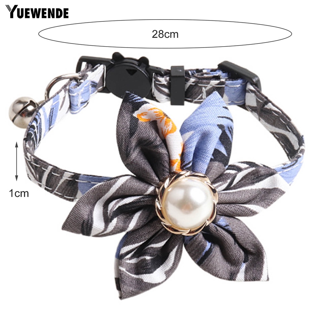 Yq.e Vòng Cổ Họa Tiết Hoa Đính Ngọc Trai Nhân Tạo Thân Thiện Với Làn Da Không Mùi Dành Cho Cún Cưng