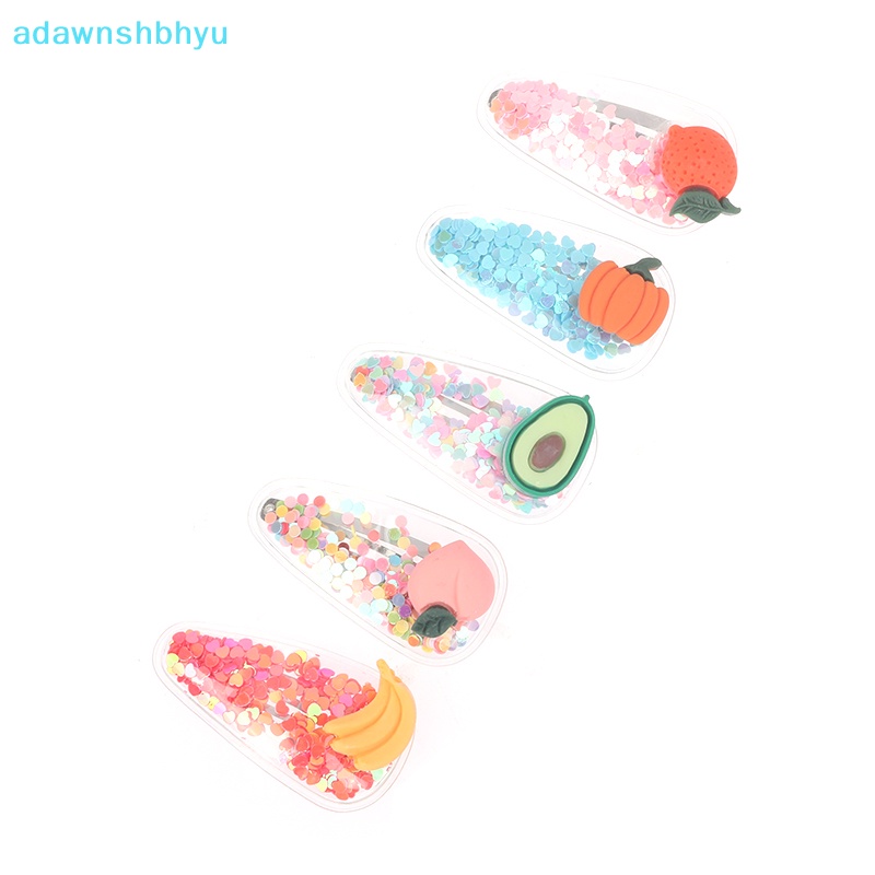 Set 5 Kẹp Tóc Mái Hình Động Vật / Trái Cây / Cát Lún Lấp Lánh Dễ Thương Cho Bé VN