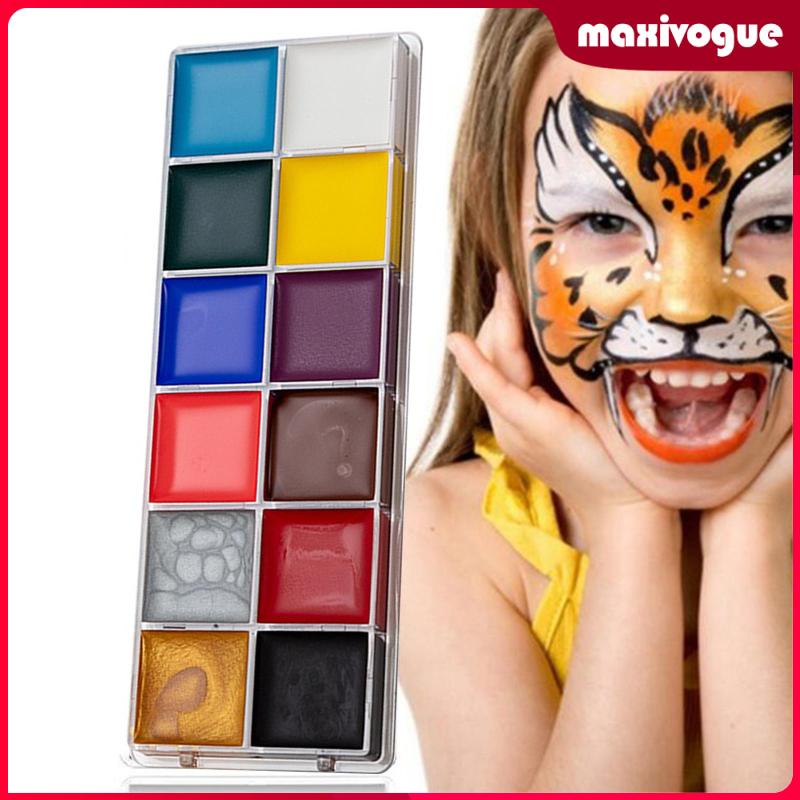 Bảng Màu Vẽ Mặt Và Cơ Thể Hóa Trang Tiệc Halloween / Giáng Sinh