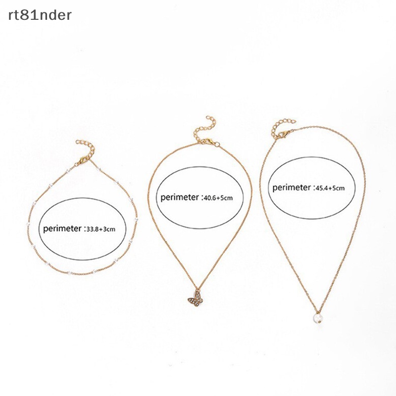 Rt Vòng Cổ Choker Nhiều Lớp Mặt Hình Bướm Và Ngọc Trai Thanh Lịch Dành Cho Nữ n