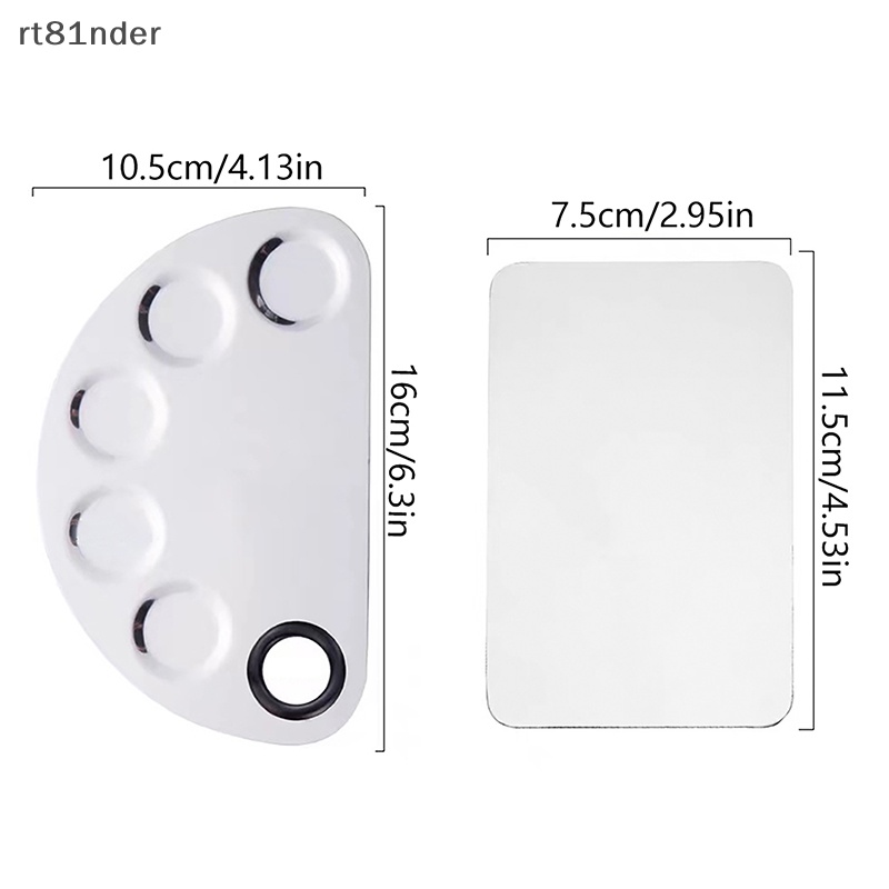 Bộ Bảng Trộn Màu Trang Điểm Làm Móng Bằng Thép Không Gỉ