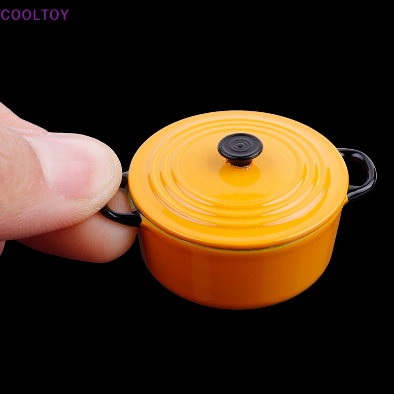 Bộ Nồi Chảo Mini 34 * 17mm Tỉ Lệ 1: 12 Cho Nhà Búp Bê