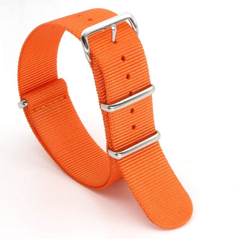 Đồng Hồ Thạch Anh Dây Đeo Vải nylon Mềm Màu Xanh Dương-Trắng 18mm 20 22 24MM Chống Thấm Nước Thông Dụng Cho unisex