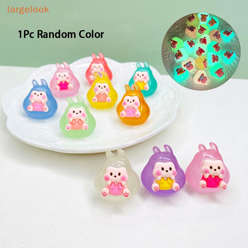 1 Tượng Thỏ Hoạt Hình Phản Quang Trang Trí Tiểu Cảnh