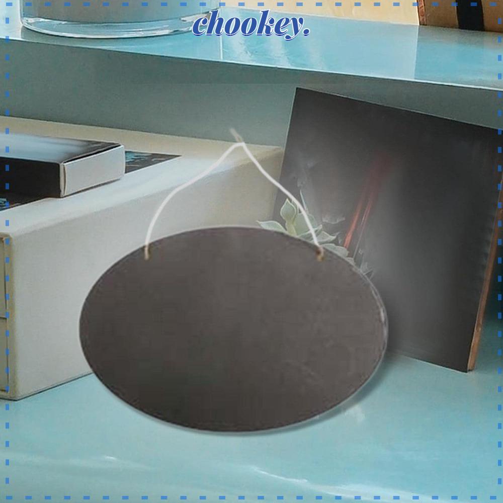 CHOOKEY Bảng Đen Mini Hai Mặt Ghi Chú Lời Nhắn Hình Oval Tiện Dụng