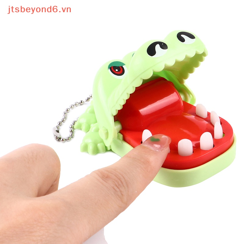 Sáng Tạo nhỏ cá sấu miệng Nha sĩ cắn ngón tay trò chơi gags đồ chơi với Keychain Boutique