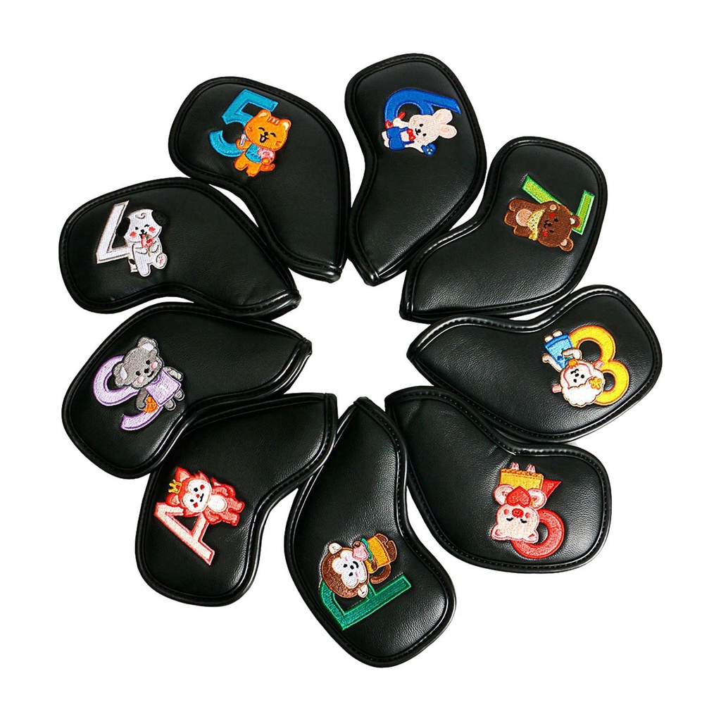 Set 9 Vỏ Bọc Đầu Gậy Đánh Golf Thể Thao Ngoài Trời