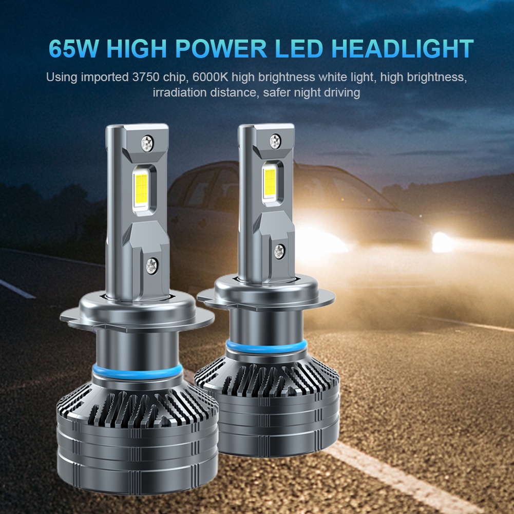 Đèn LED 65W 6000K 30000h Ánh Sáng Trắng Cho Mọi Loại Xe Hơi