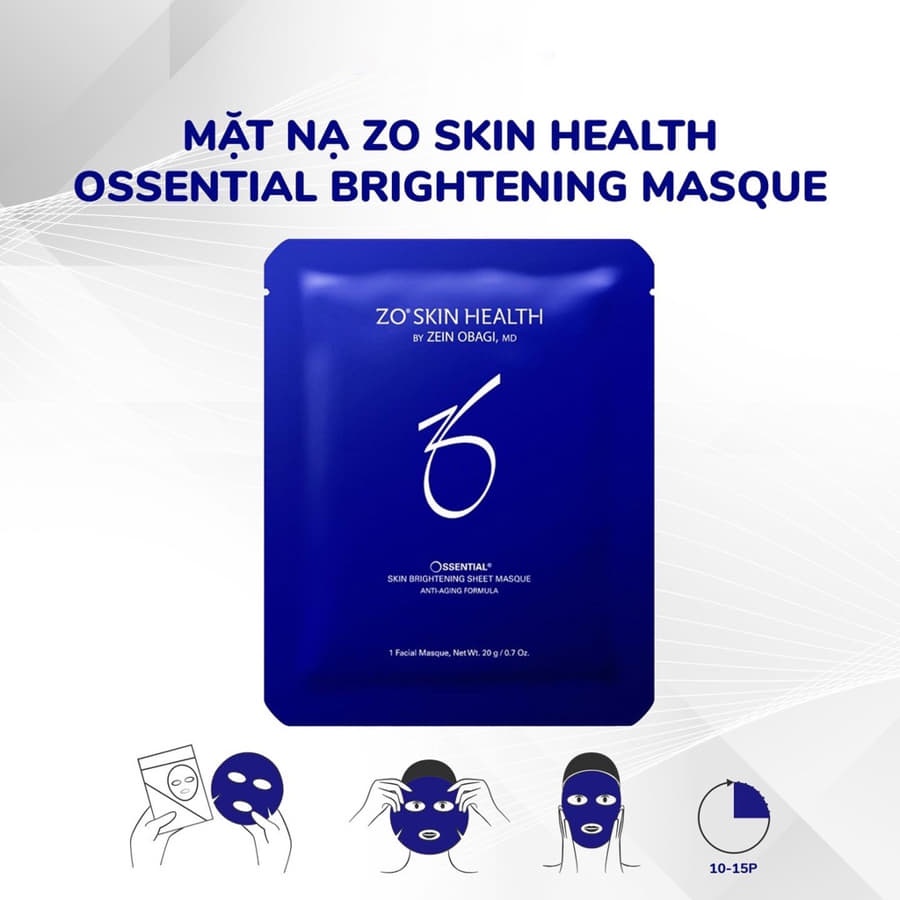 Mặt nạ giấy sáng da chống lão hóa ZO SKIN HEALTH Ossential Brightening Masque Mask