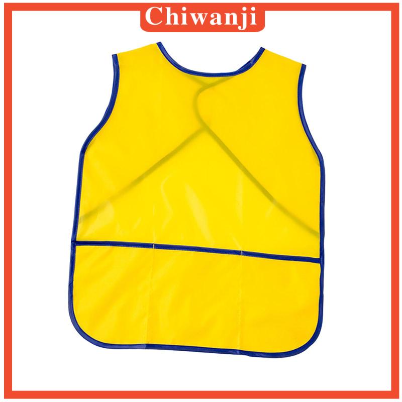 [Chiwanji] Tạp Dề Vẽ Tranh Không Tay Có Túi Cho Họa Sĩ